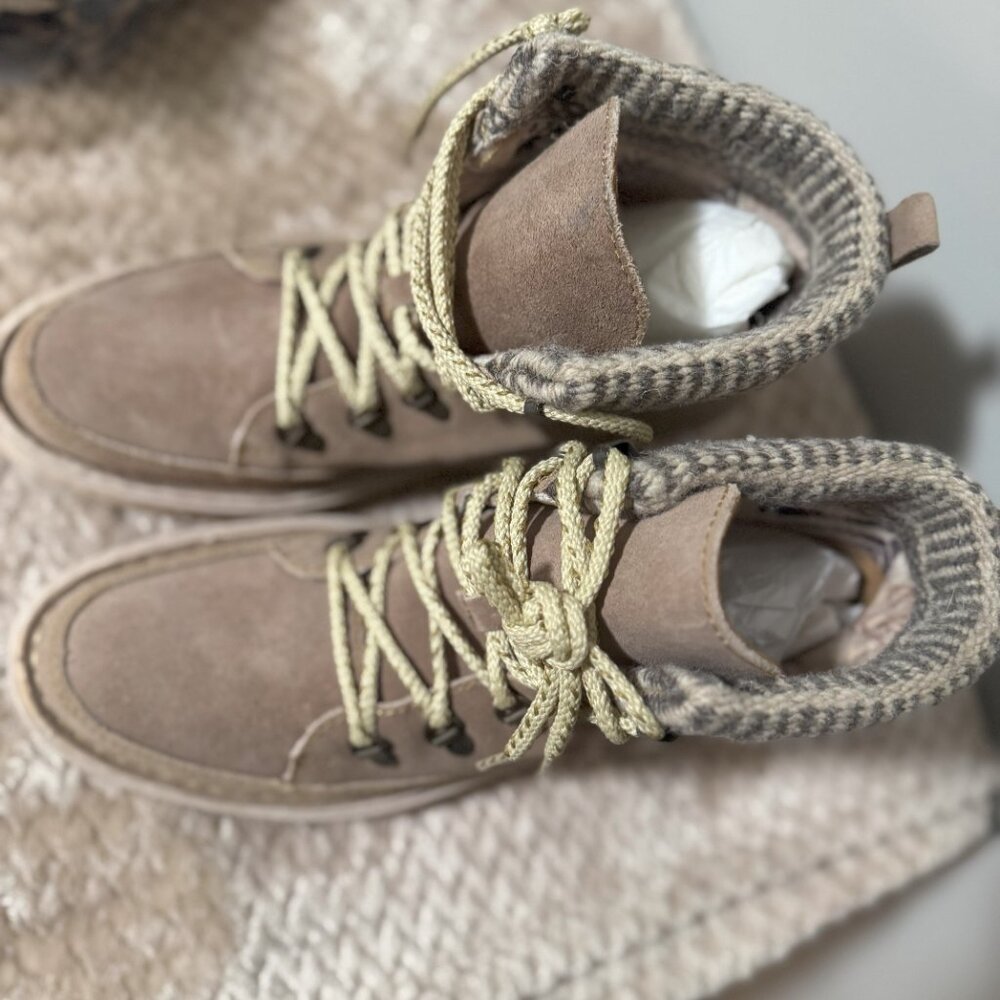 Born Tan Ankle Boots with Knit Cuff - Picture 5 of 5
